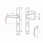 Maner Usa Exterior, Victory, Buton-buton, Sild Pentru Cilindru, 92 X 32 Mm - imagine 2