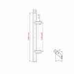 Maner tragator slim simplu unghi de fixare 45 grade, diametru 32mm - Image 2