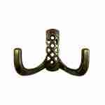 Cuier clasic bronz cu 2 brațe
