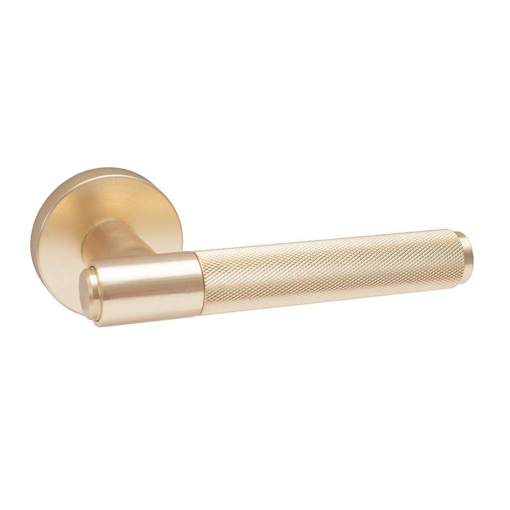 topbrands maner - stilo auriu Mâner cu rozetă pentru ușă de interior - Stilo - Auriu - Image 1