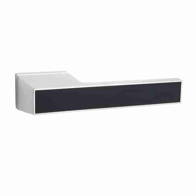 Mâner cu rozetă - Zen - Nichel Mat Satin cu Inserție Neagră